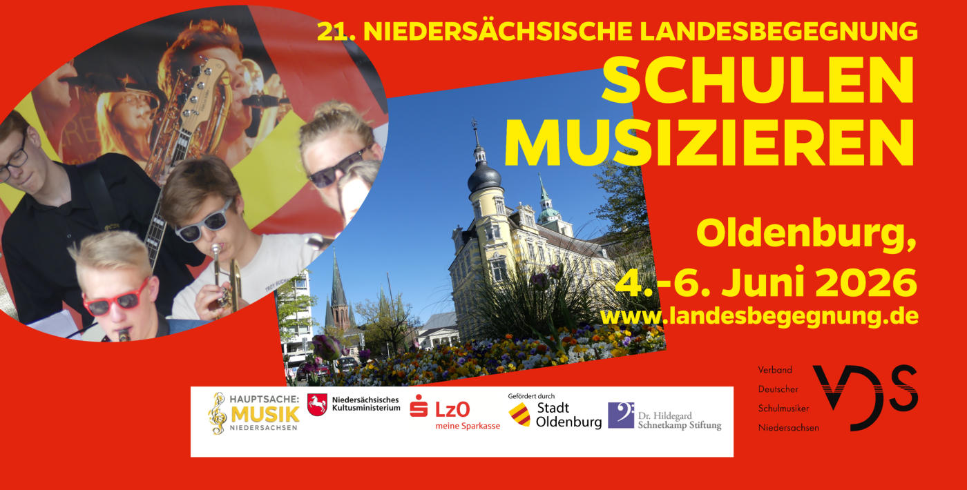 Schulen Musizieren Plakat 4.-6.6.26 in Oldenburg